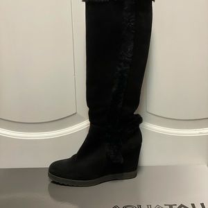 COPY - Aquatalia Carmen Black Suede Boots 6.5